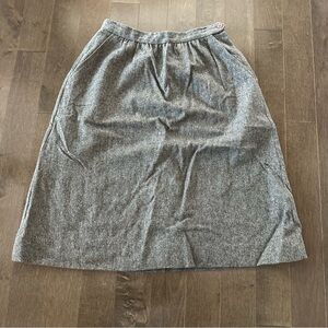 Vintage Hunter Sportswear A‎ Line Midi Wool Skirt Classic Academia 80's Size 6/8
